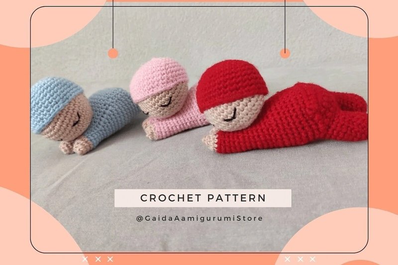 Newborn Baby Crochet Doll Pattern (by Gaida Aamigurumi Store)