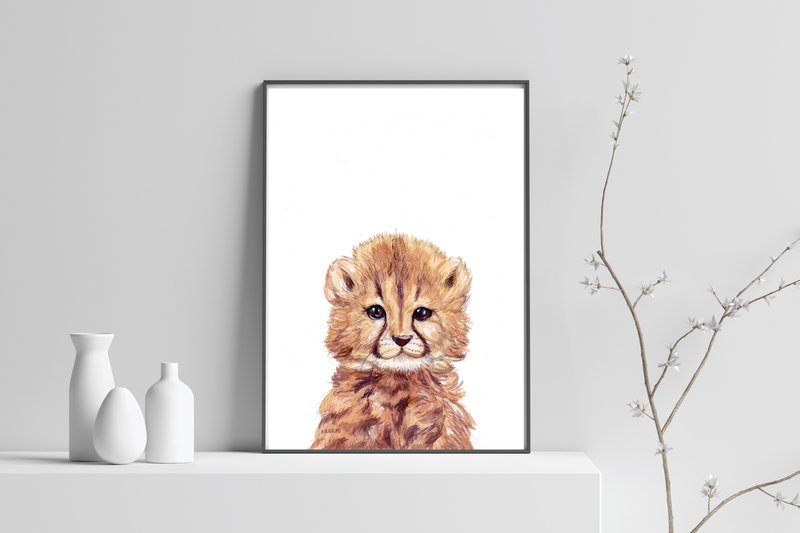 Nursery Decor BabyTiger Print Watercolor (by Artwork-workshop)