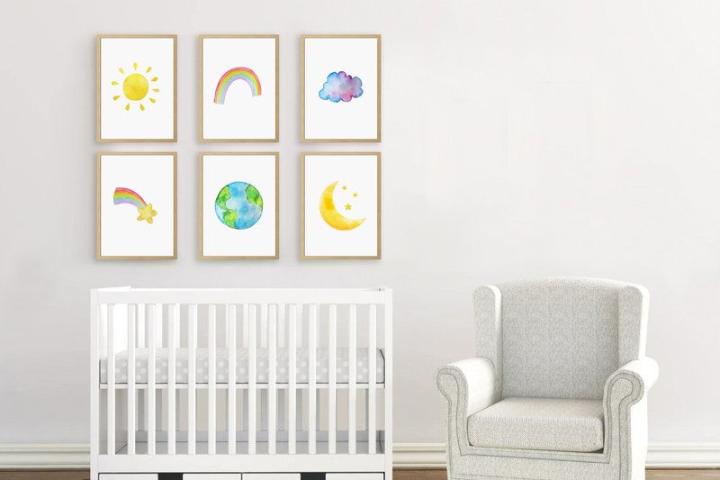 Nursery Decor Wall Art Print Set of 6 (by Svetlana)