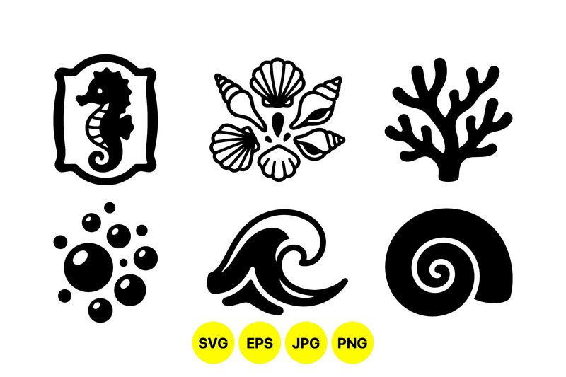 Ocean Sea Life Clipart Pack (by DesignVectx)