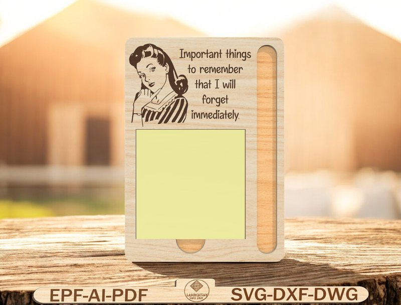 Office Desk Reminder Laser Cut File (by Lasercutiny)