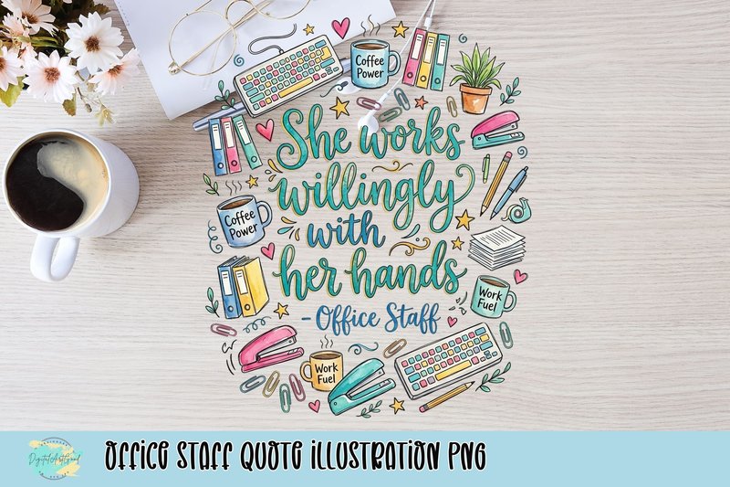 Office Staff Quote Illustration PNG (by DigitalArtGood)