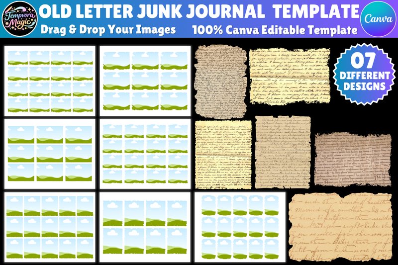 Old Letters Junk Journal Canva Template (by Canva Magic)