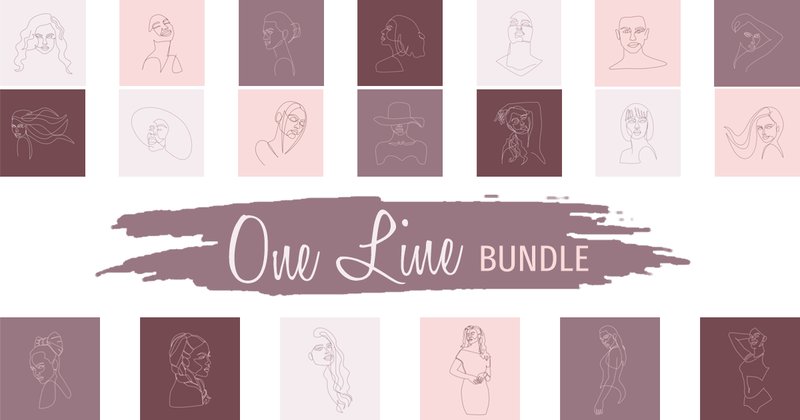 One Line Art Bundle (by Scimmia Clipart)