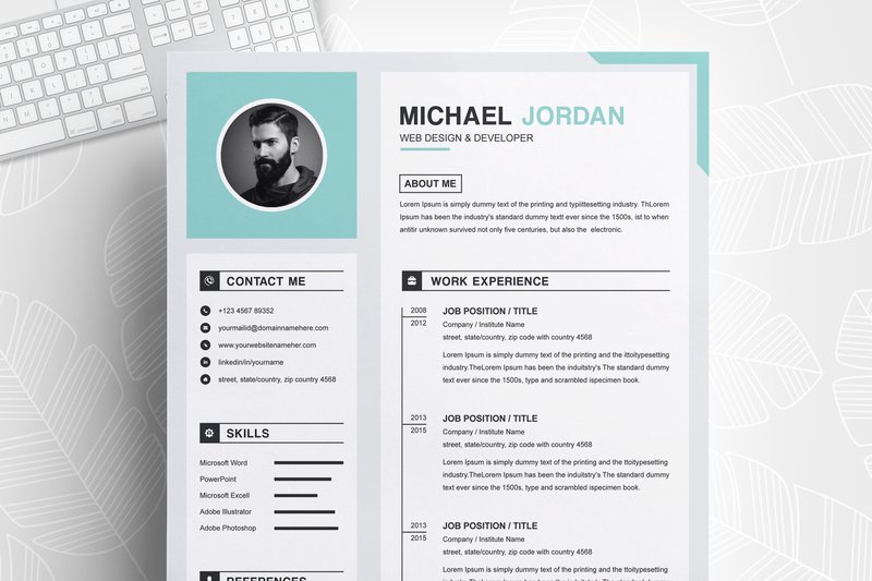 One Page Clean and Professional Resume (by ResumeInventor)