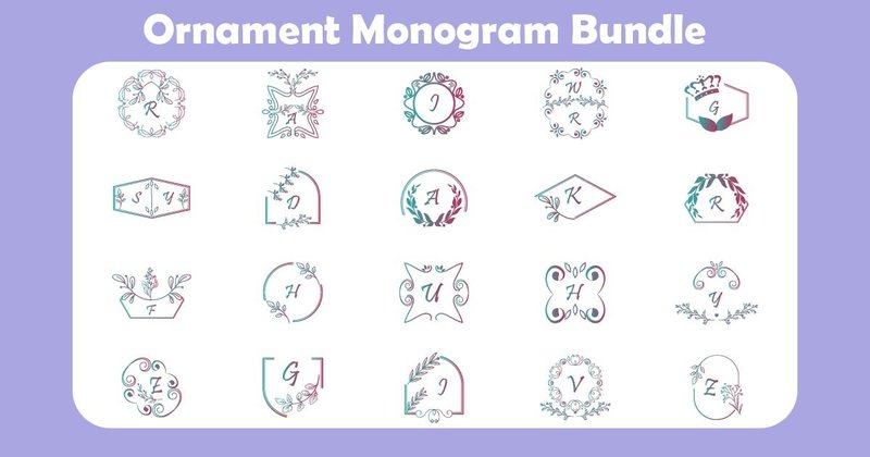 Ornament Monogram Bundle (by bestinputstudio)