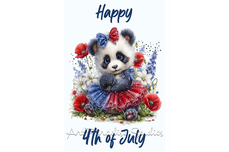 Panda Illustration for Holiday Decor (by Debbie Fagan)
