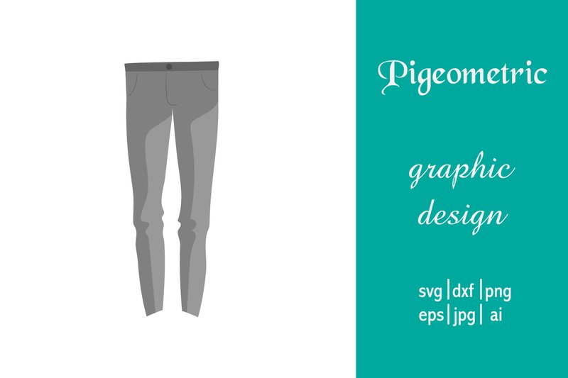 Pants Fashion Illustration Vector (by PiGeometric)