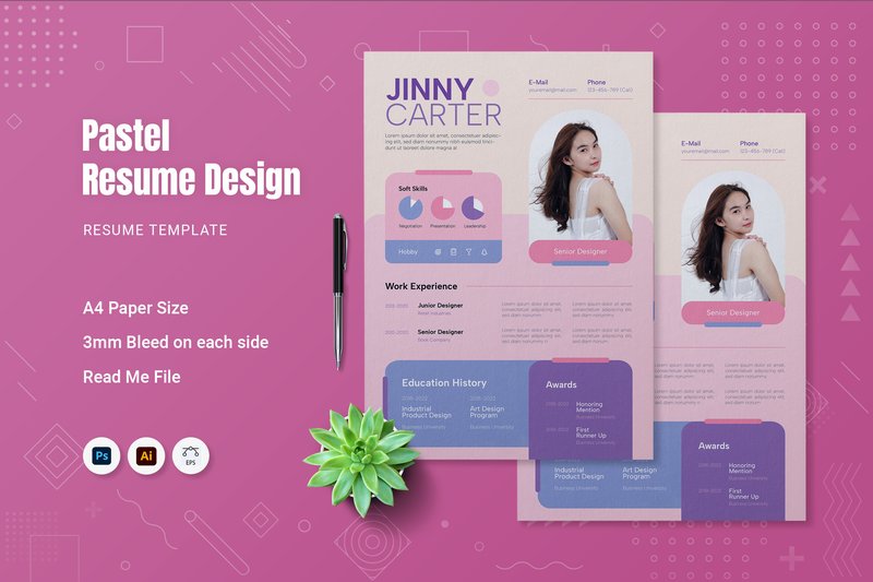 Pastel Resume (by FannanStudio)