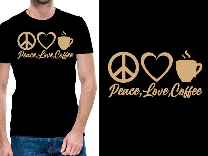 Peace Love Coffee Logo Design (by sahirtshirt)