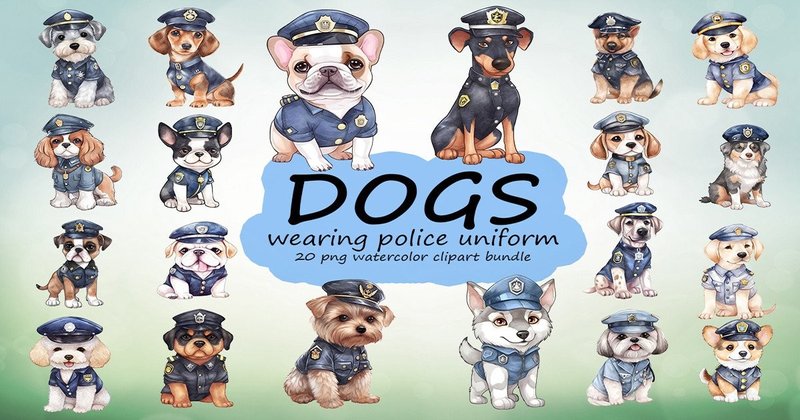 Police Dog Clipart Bundle (by Quoteer)