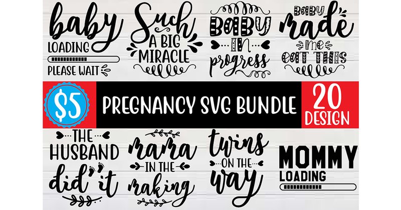 Pregnancy SVG Bundle (by Craft Store)