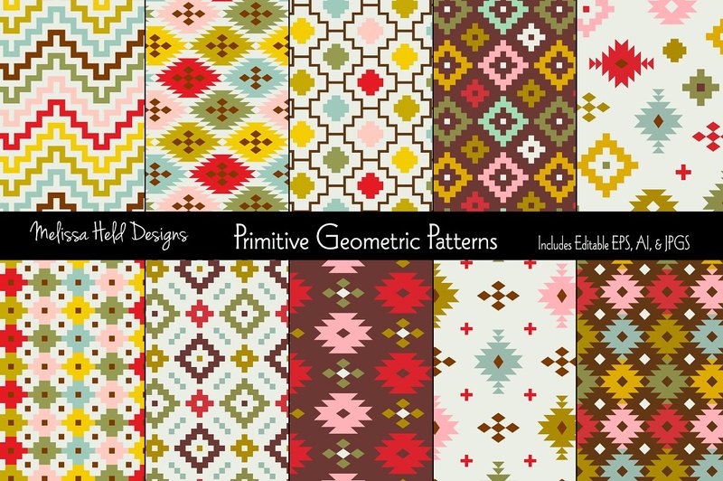 Primitive Geometric Patterns (by Melissa Held Designs)