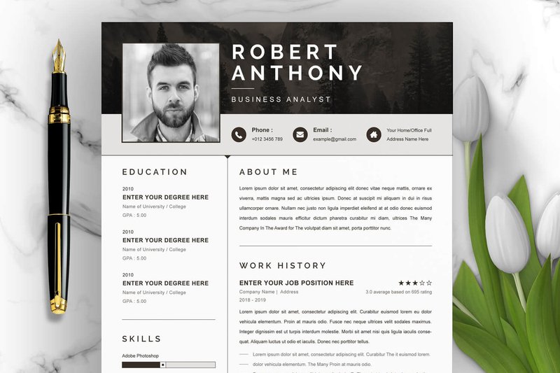 Professional Resume, Instant Download (by ResumeInventor)