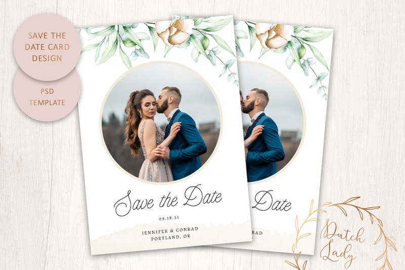 PSD Save the Date Photo Card #2 (by daphnepopuliers)