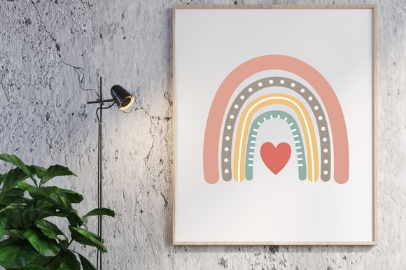 Rainbow Wall Art, Rainbow Nursery Decor (by HEARTSinRED)