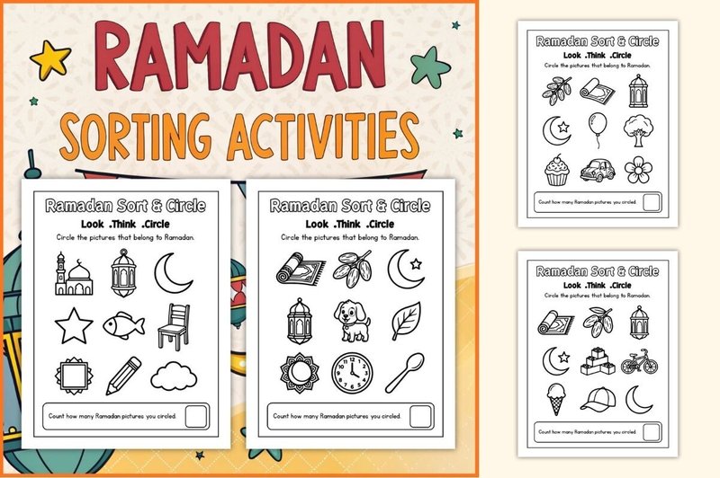 Ramadan Sorting Activities Worksheets (by TheStudyKits)