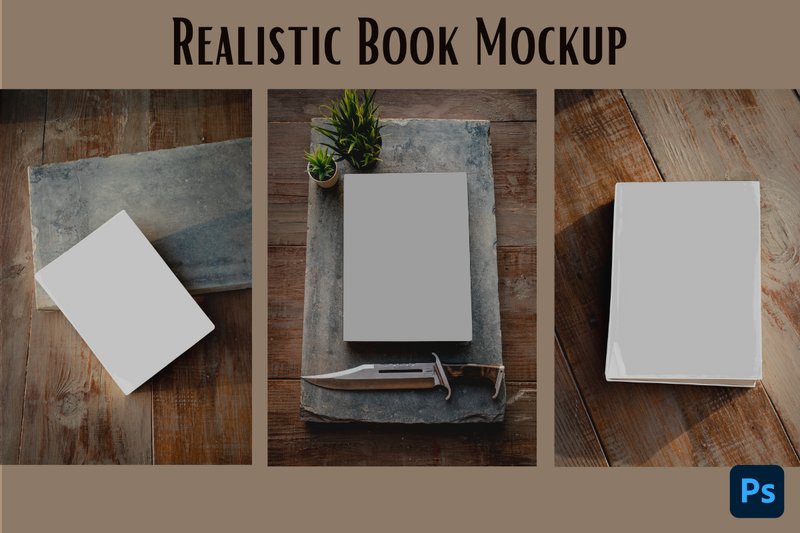 Realistic Book Mockup (by thestationartsy)