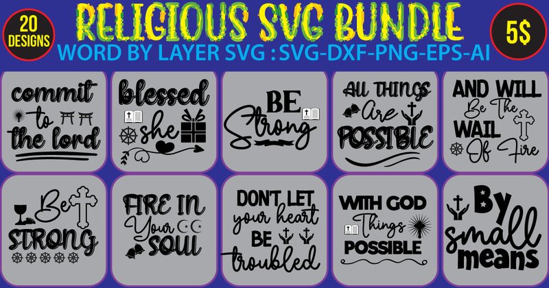 Religious SVG Bundle (by SimaCrafts)