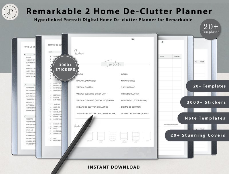 ReMarkable 2 Home De-Clutter Planner (by Planners Campus)