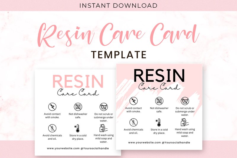 Resin Product Card Editable Template (by SnapyBiz)