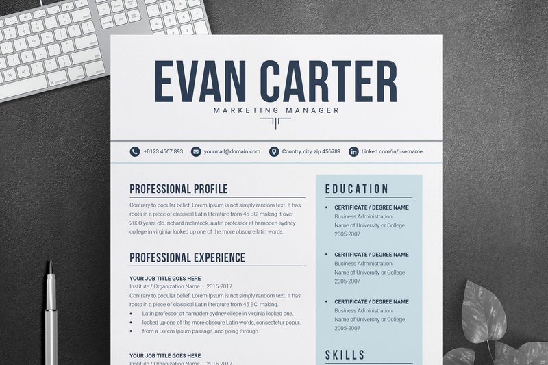 Resume Template | Modern & Professional (by ResumeInventor)