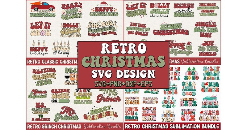 Retro Christmas SVG Design (by cherrydesign)