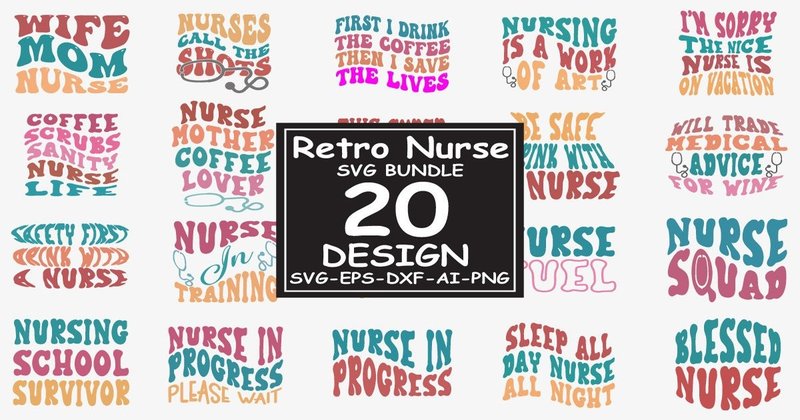 Retro Nurse SVG Bundle (by KDP TEMPLATES ART)
