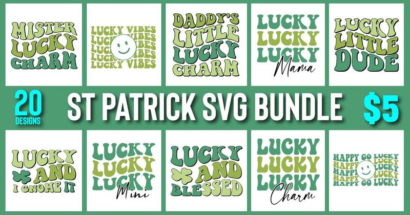 Retro St Patrick SVG Bundle Vol. 1 (by T-SHIRT WORLD)