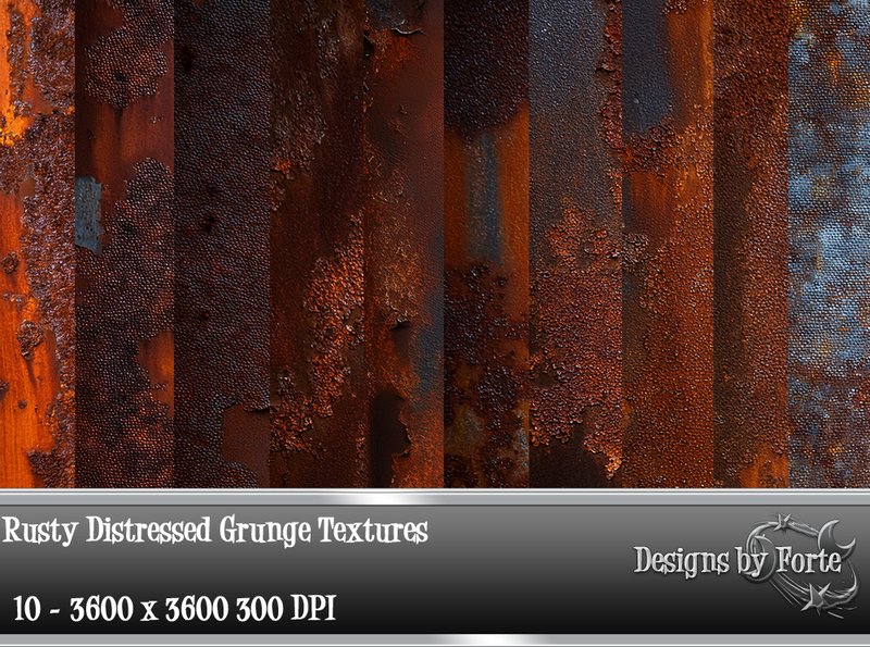 Rusty Distressed Grunge Textures (by Heidi Vargas-Smith)