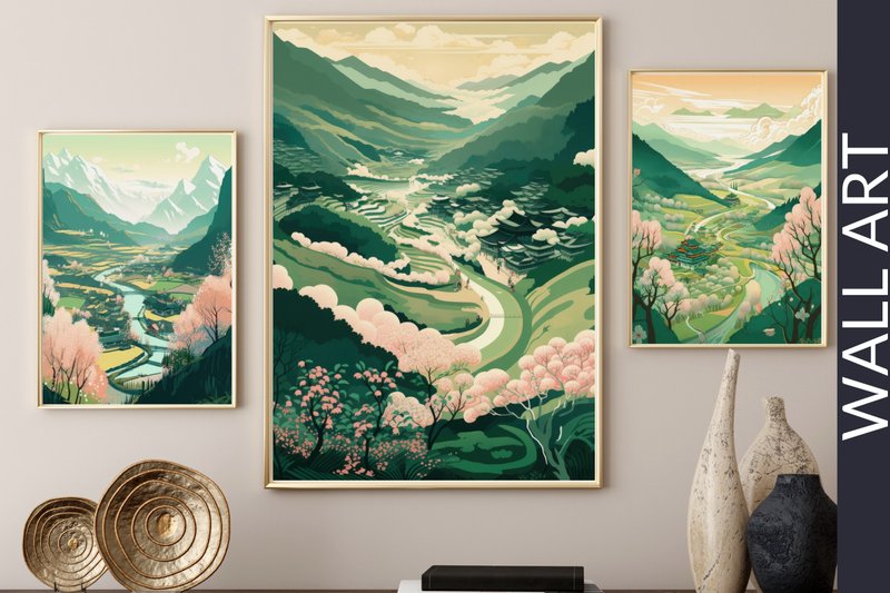 Sakura Valley, Printable Wall Art (by Esch Creative)