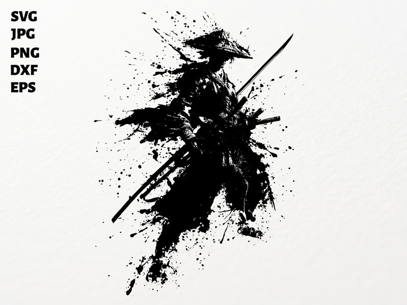 Samurai Warrior Art SVG for Cricut (by svgstudiofiles)