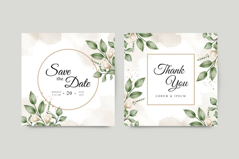 Save the Date and Thank You Wedding Card (by sianisa96)