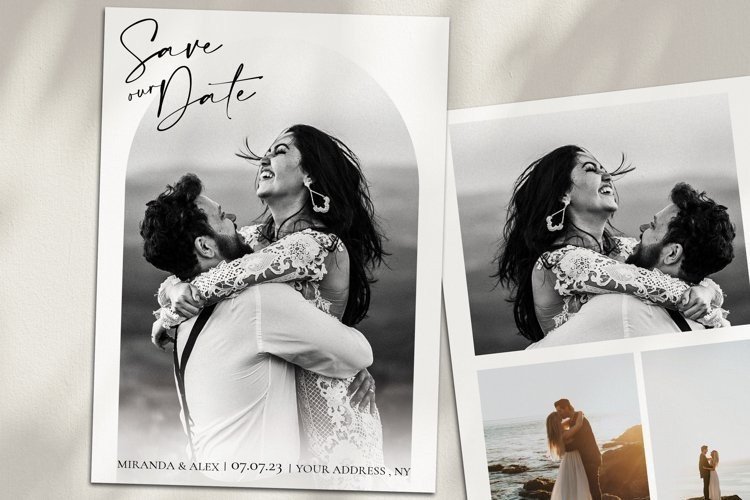 Save the Date Template , Wedding Invite (by Manilla Designs)