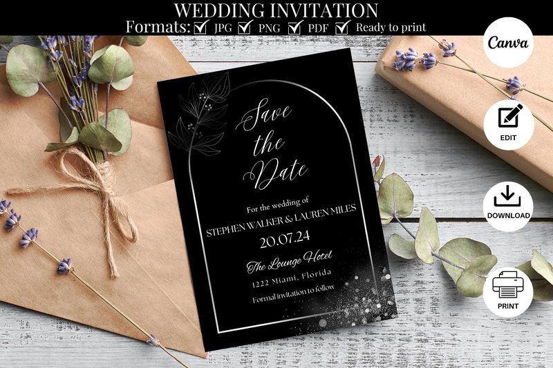 Save the Date Wedding Invitation (by kkdigitalprints)