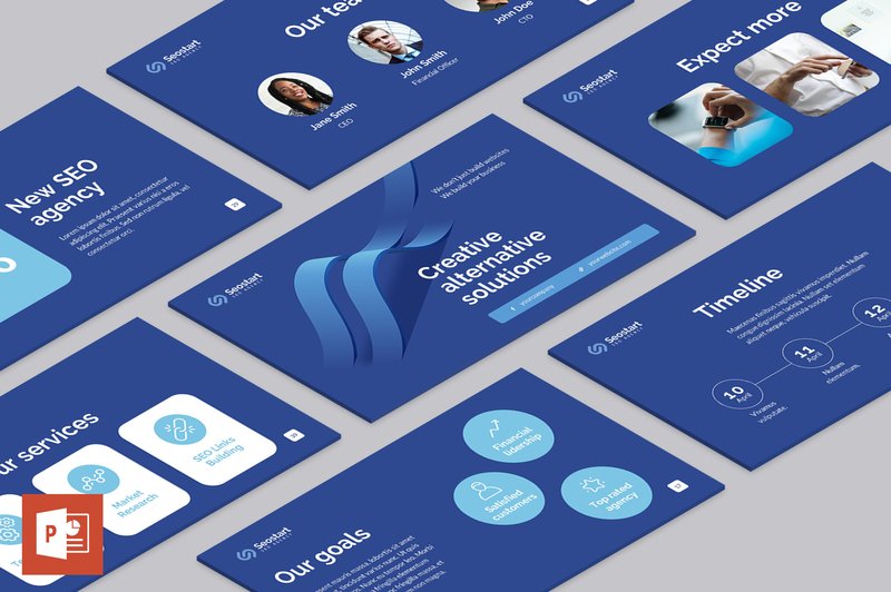 SEO Agency PowerPoint Template (by Amber Graphics)