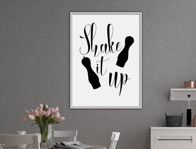 Shake It Up Kitchen Quotes Wall Art (by StoreArtPrints)