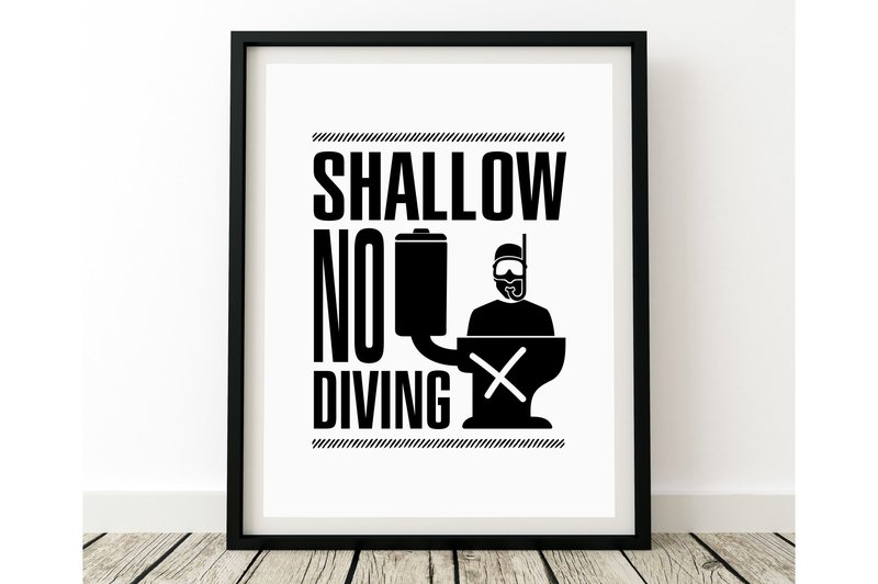 Shallow No Diving - Printable Art (by NicoPrintableArt)