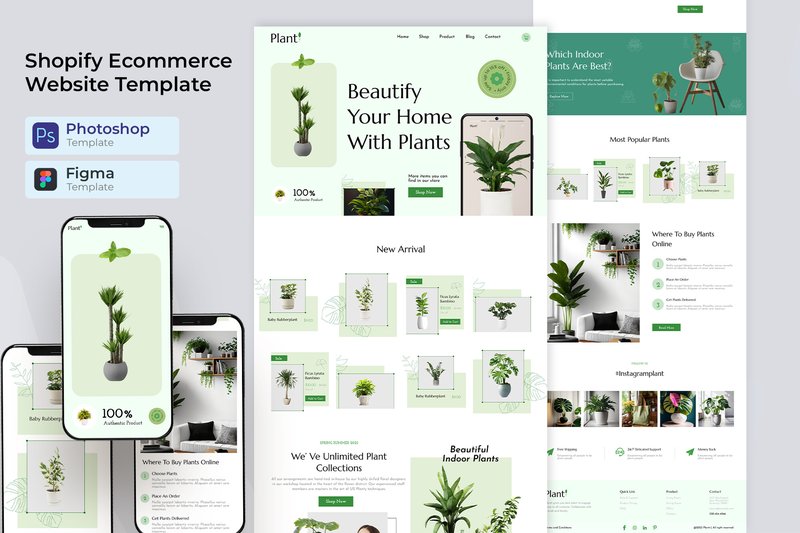 Shopify Ecommerce Website Template (by shahtech50)