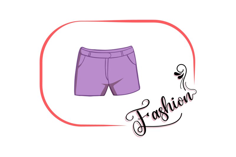 Shorts Fashion Illustration (by flatbackgroundstudio)