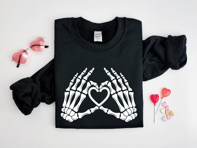 Skeleton Love Hand Sign Halloween SVG (by Creativetee)