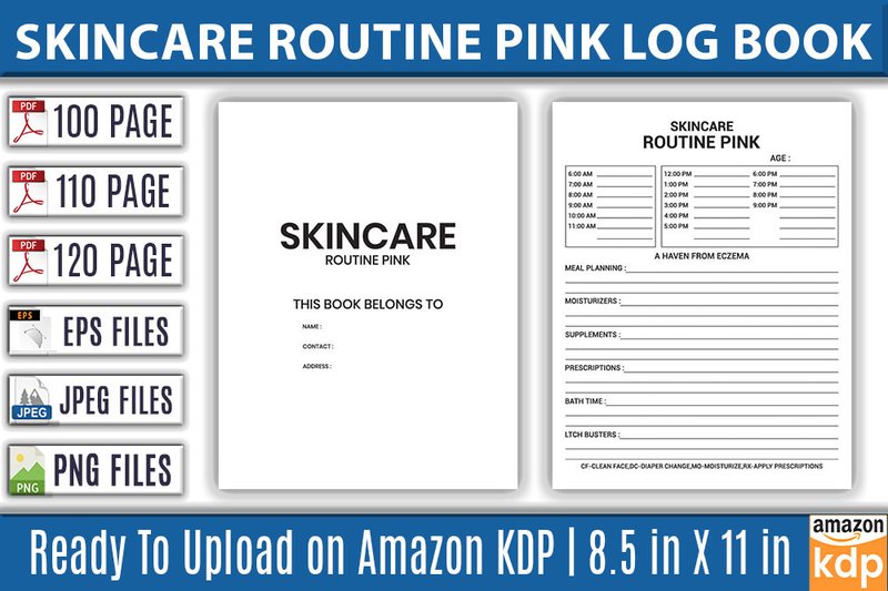Skincare Routine Pink Log Book | KDP Int (by KDP Pro)