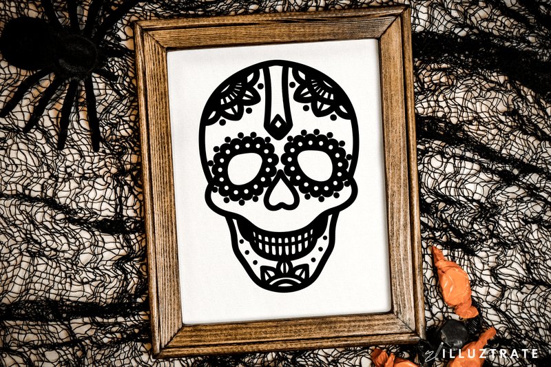 Skull SVG Cut File | Skull Mandala SVG (by illuztrate)