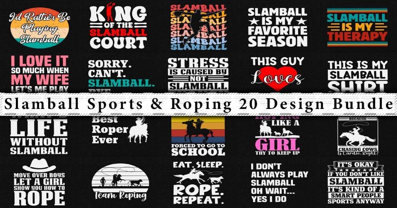 Slamball Sports & Roping Quote Bundle (by svgdecor)