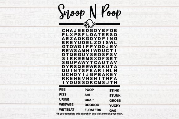 Snoop N Poop - Bathroom Decor (by KayrativeDigitalKreations)