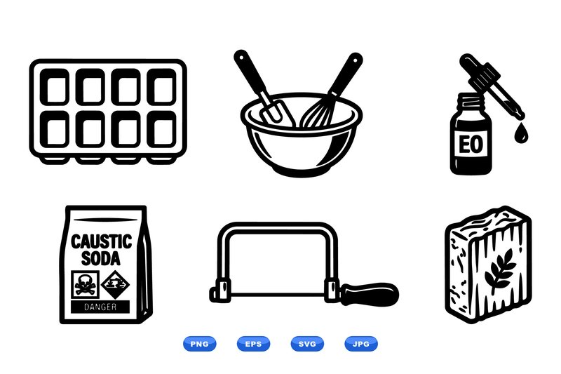Soap Making Icons Pack (by DesignVectx)