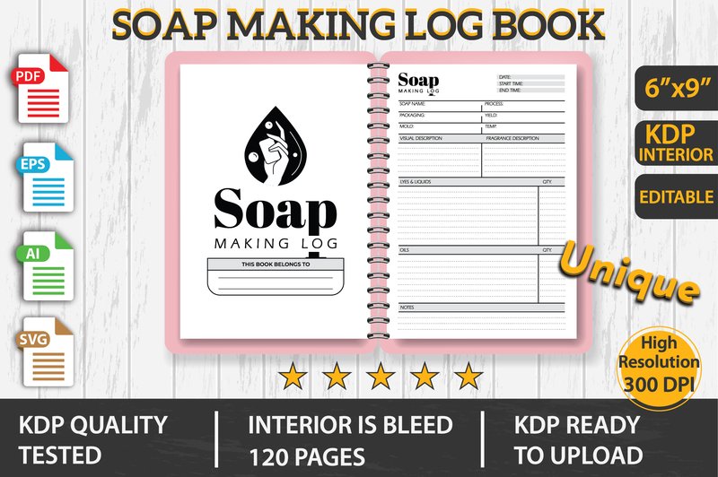 Soap Making Log Book | KDP Interior (by HandyBooks)