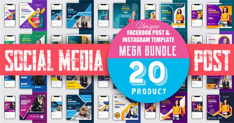 Social Media Post Template Bundle Vol. 1 (by Graphs_Store)