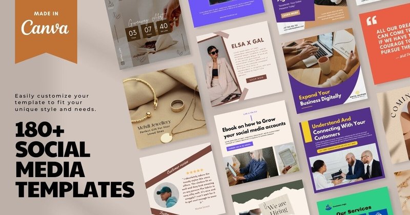 Social Media Posts Templates Bundle (by Templates by amleyy)