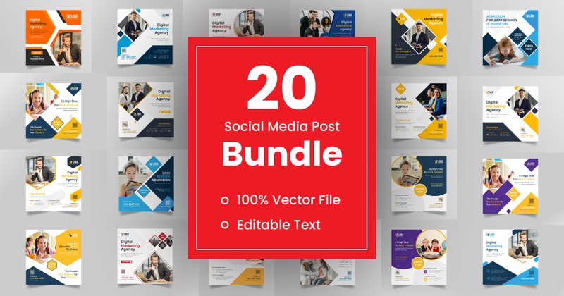 Social Media Templates Bundle (by GraphicHut)